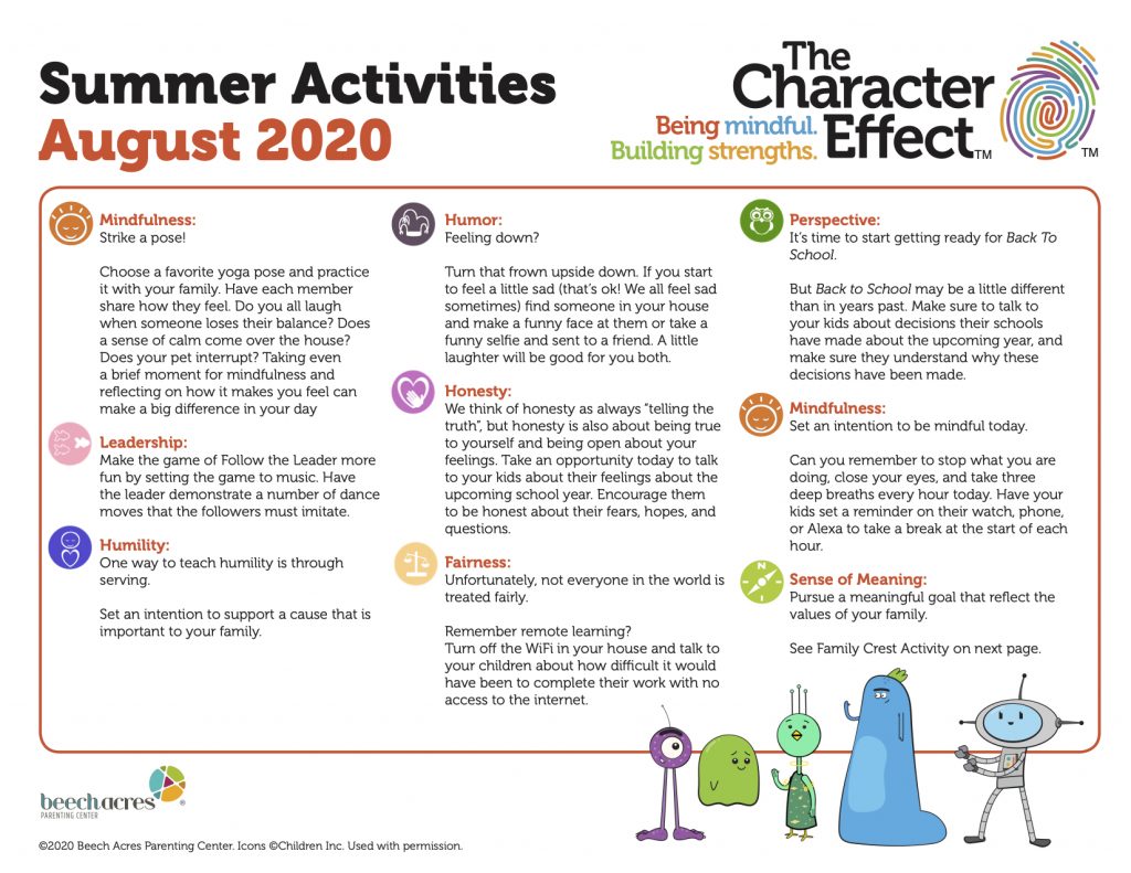 Summer Activities August 2020