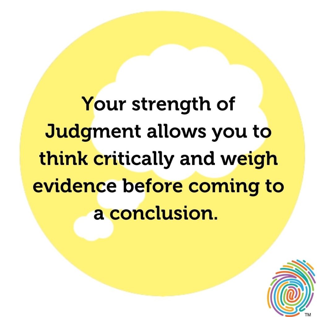 Strength Of The Week: Judgment